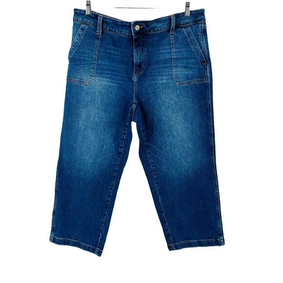 Old Navy Womens High Rise Wide Leg Crop Jeans Size 20 Plus - Picture 1 of 5